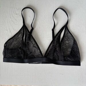 Parade Black Lace Bralette with cutouts